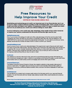 Members Choice Credit Score Educational Handout-1