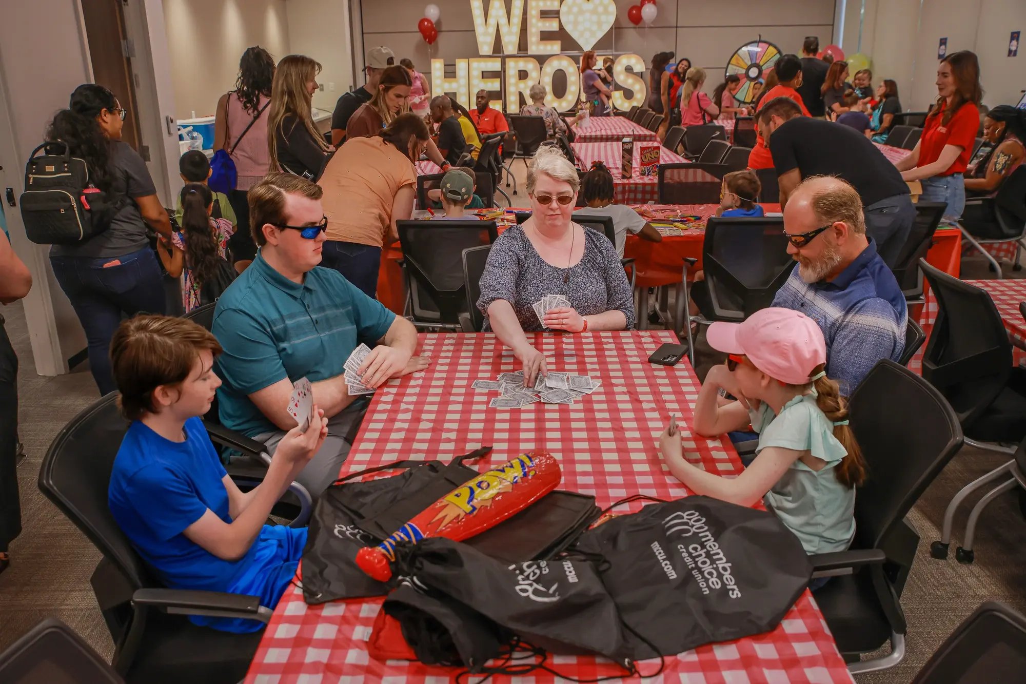 Guests playing card games